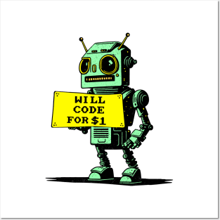 Will Code For Money Posters and Art